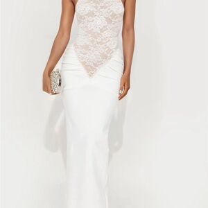 Sabrina Lace Bandage Maxi Dress- Fashion Nova